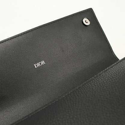 中古 ディオール 長財布二折 メンズ ブランド Dior CD Icon ロング フラップウォレット 2ICBC348IDC ブラック USDCD119547011
