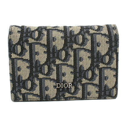 中古 ディオール 名刺入れ メンズ ブランド Dior ディオールオブリーク ビジネスカードホルダー 2ESCH178YSE ネイビー USDCD119600011