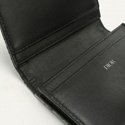 中古 ディオール 名刺入れ メンズ ブランド Dior ディオールオブリーク ビジネスカードホルダー 2ESCH178YSE ネイビー USDCD119600011