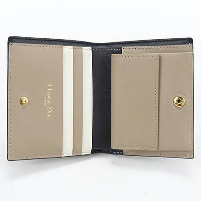中古 ディオール 二つ折り財布 二折財布 コンパクト レディース ブランド Dior ディオール カロ  ブラック USDCD120197011