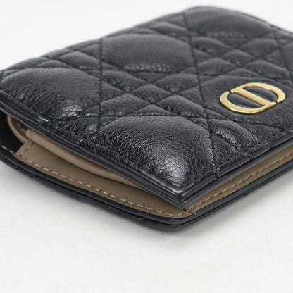 中古 ディオール 二つ折り財布 二折財布 コンパクト レディース ブランド Dior ディオール カロ  ブラック USDCD120197011