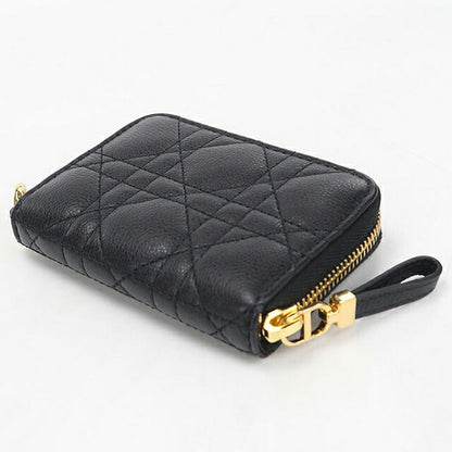 中古 ディオール 小銭入れ レディース ブランド Dior ディオール カロ コインケース レザー ブラック USDCD120218011
