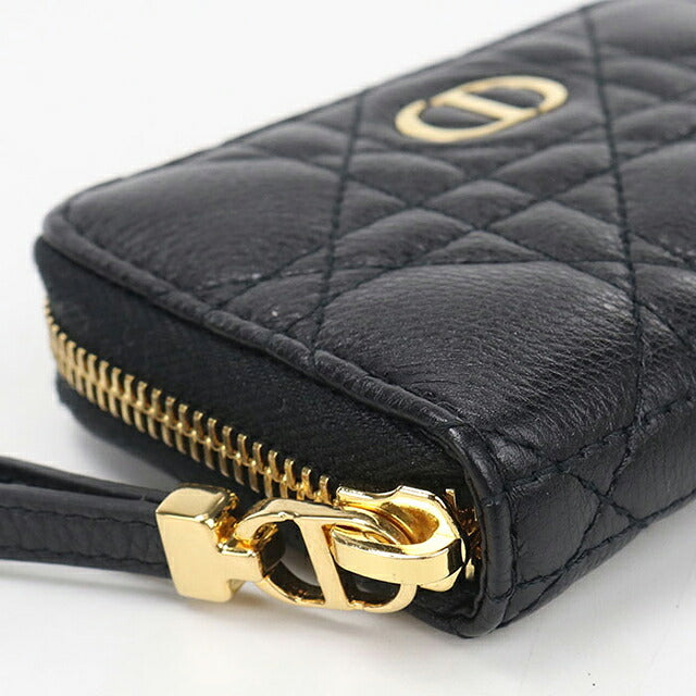 中古 ディオール 小銭入れ レディース ブランド Dior ディオール カロ コインケース レザー ブラック USDCD120218011