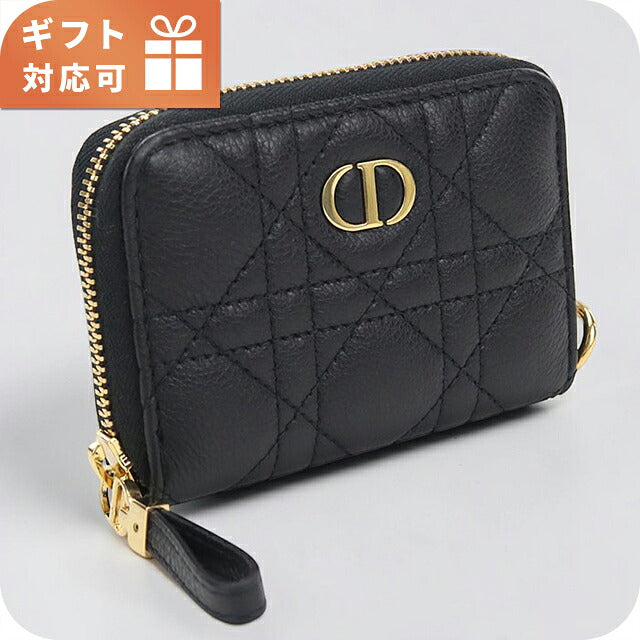 中古 ディオール 小銭入れ レディース ブランド Dior ディオール カロ コインケース レザー ブラック USDCD120218011