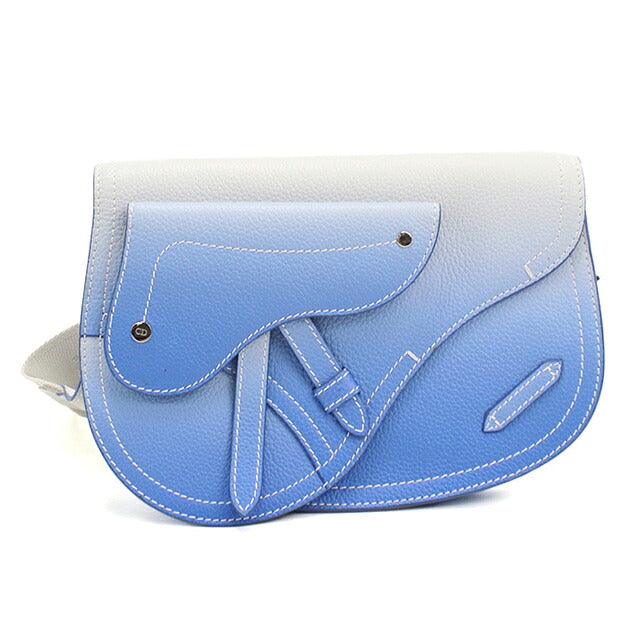 中古 ディオール ボディバッグ メンズ ブランド Dior サドル  レザー 1ADPO0095YMJ ブルー USDCD120274011