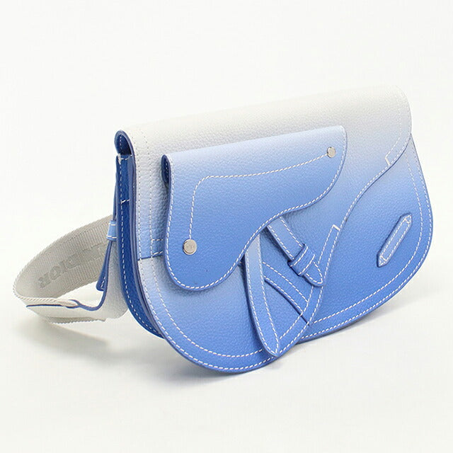 中古 ディオール ボディバッグ メンズ ブランド Dior サドル  レザー 1ADPO0095YMJ ブルー USDCD120274011