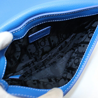 中古 ディオール ボディバッグ メンズ ブランド Dior サドル  レザー 1ADPO0095YMJ ブルー USDCD120274011