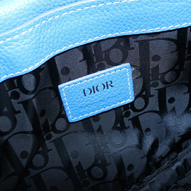 中古 ディオール ボディバッグ メンズ ブランド Dior サドル  レザー 1ADPO0095YMJ ブルー USDCD120274011