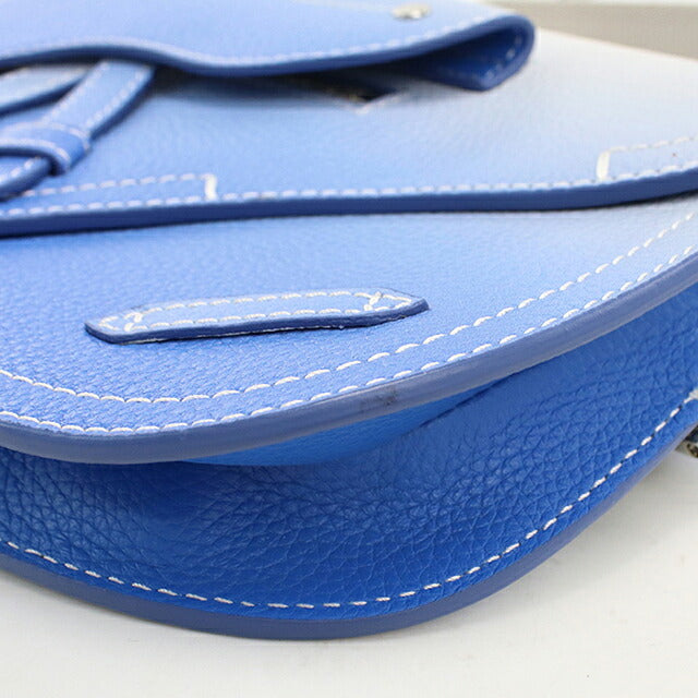 中古 ディオール ボディバッグ メンズ ブランド Dior サドル  レザー 1ADPO0095YMJ ブルー USDCD120274011