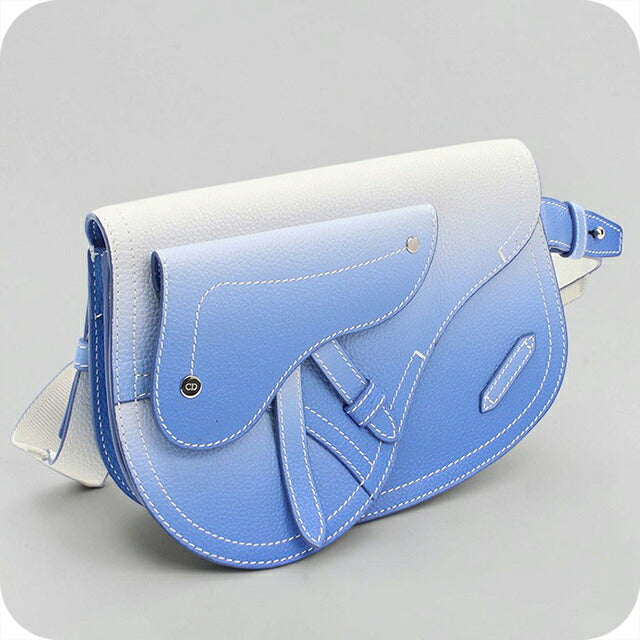中古 ディオール ボディバッグ メンズ ブランド Dior サドル  レザー 1ADPO0095YMJ ブルー USDCD120274011