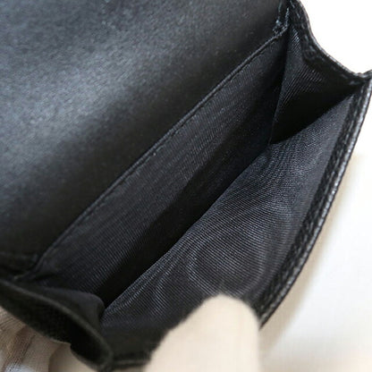 中古 ディオール 三つ折り財布 三折財布 コンパクト レディース ブランド Dior 30 モンテーニュ コンチネンタルウォレット レザー ブラック USDCD120380011