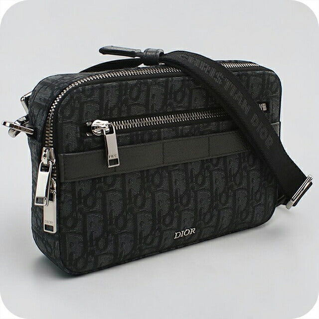 二手 Dior 斜挎包单肩包男士品牌 Dior Dior Oblique Safari 黑色 USDCD120618011