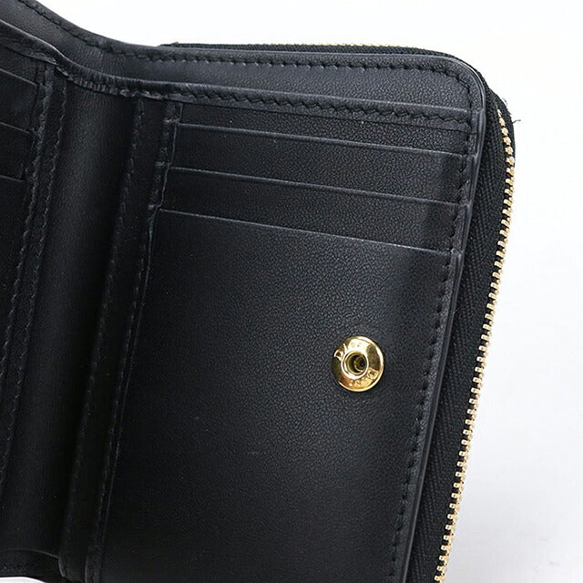中古 ディオール 二つ折り財布 二折財布 コンパクト レディース ブランド Dior ディオール カロ Scarlet ウォレット S5032UWHC_M900 ブラック USDCD120741011