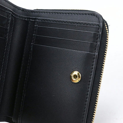 中古 ディオール 二つ折り財布 二折財布 コンパクト レディース ブランド Dior ディオール カロ Scarlet ウォレット S5032UWHC_M900 ブラック USDCD120741011