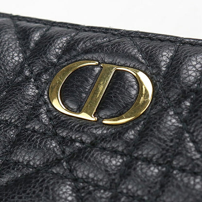 中古 ディオール 二つ折り財布 二折財布 コンパクト レディース ブランド Dior ディオール カロ Scarlet ウォレット S5032UWHC_M900 ブラック USDCD120741011