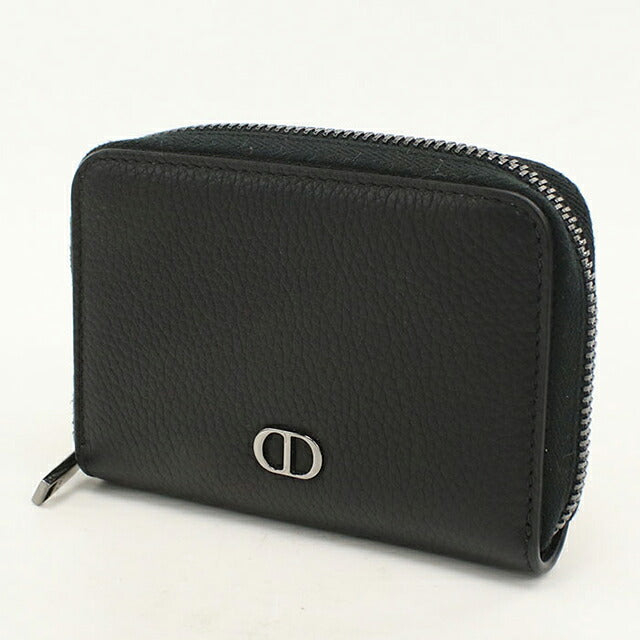 中古 ディオール 小銭入れ メンズ ブランド Dior CD Icon ジップ コインケース ブラック USDCD121303011