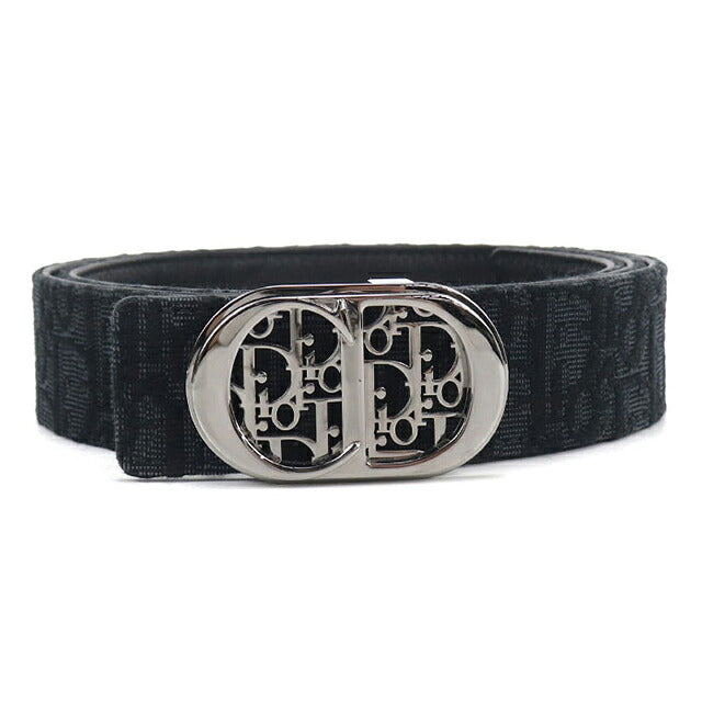 中古 ディオール ベルト メンズ ブランド Dior ディオール オブリーク リバーシブル ブラック USDCD121423011