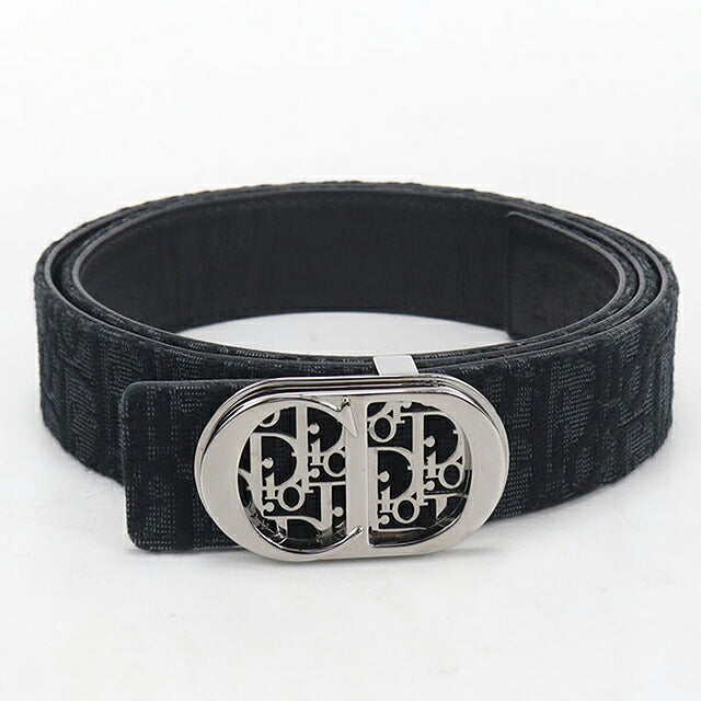 中古 ディオール ベルト メンズ ブランド Dior ディオール オブリーク リバーシブル ブラック USDCD121423011