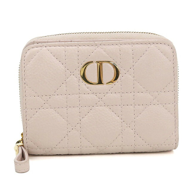 中古 ディオール 二つ折り財布 二折財布 コンパクト レディース ブランド Dior ディオール カロ スカーレット ウォレット S5652CCEH ピンク USDCD121428011