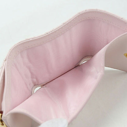 二手 Dior 三折钱包 三折钱包 紧凑女式品牌 Dior Dior Karo Hibiscus 钱包皮革粉色 USDCD121577011