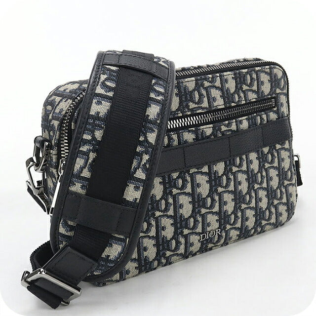 二手 Dior 单肩包 男士品牌 Dior Dior Oblique Safari 包 海军蓝 USDCD121588011