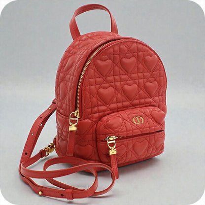 Used Dior backpack ladies brand Dior Dior Caro mini backpack red bag USDCD90041011