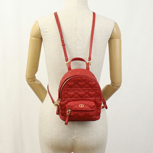 Used Dior backpack ladies brand Dior Dior Caro mini backpack red bag USDCD90041011