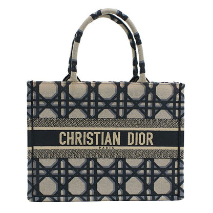 中古 ディオール トートバッグ レディース ブランド Dior ブックトート バッグ ミディアム ネイビー バッグ USDCD91232011