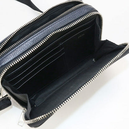 中古 ディオール 斜め掛け ショルダーバッグ メンズ ブランド Dior ステューシー コラボ レザー ネイビー バッグ USDCD93448011