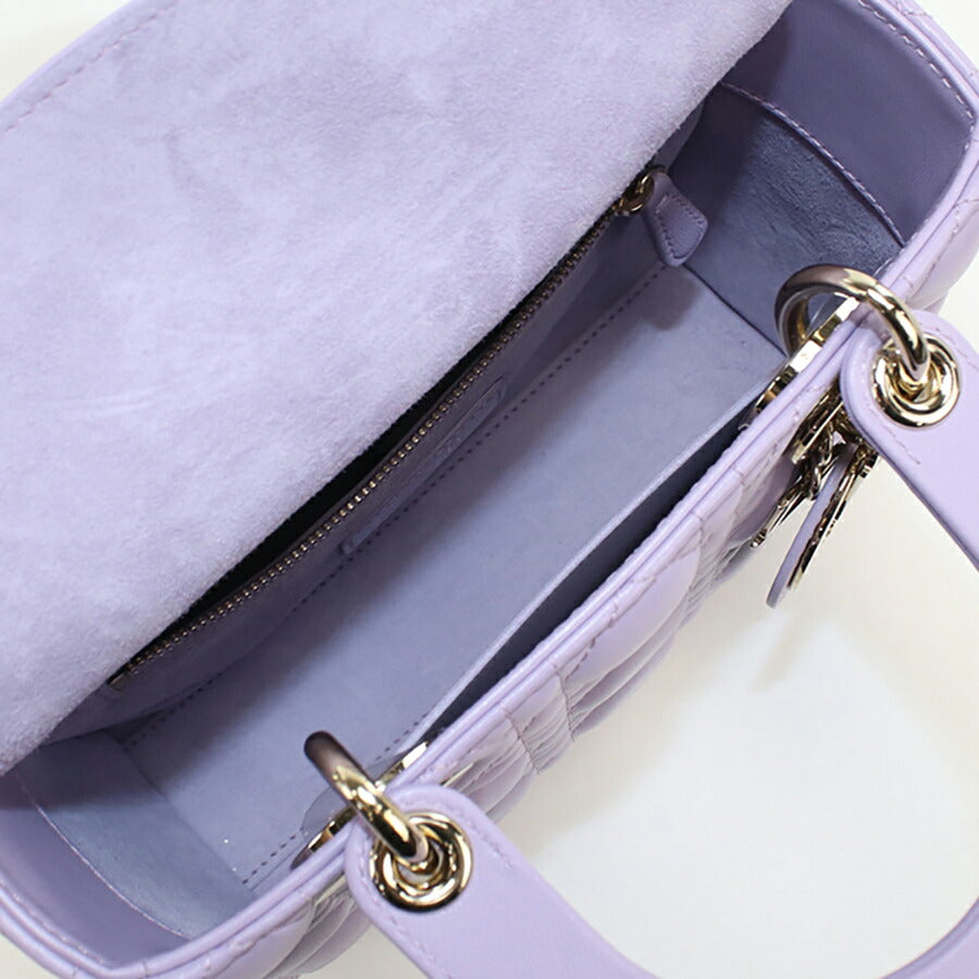 中古 ディオール トートバッグ レディース ブランド Dior レディディオール スモール 2WAY パープル バッグ USDCD93821011