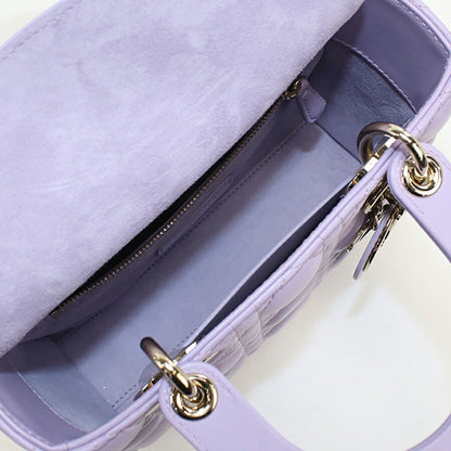 中古 ディオール トートバッグ レディース ブランド Dior レディディオール スモール 2WAY パープル バッグ USDCD93821011
