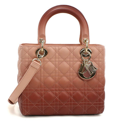中古 ディオール ハンドバッグ レディース ブランド Dior レディディオール ミディアム ピンク バッグ USDCD93978011