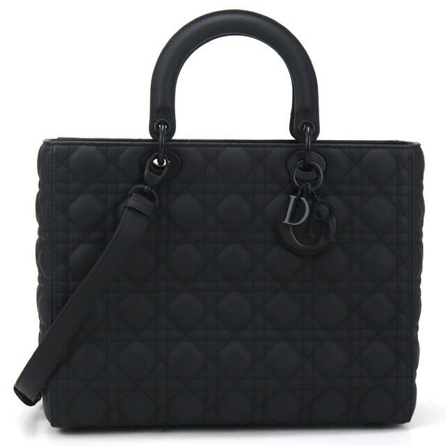 中古 ディオール トートバッグ レディース ブランド Dior レディディオール ラージ ブラック バッグ USDCD95093011