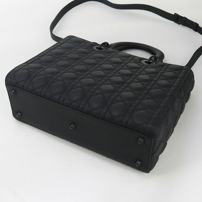 中古 ディオール トートバッグ レディース ブランド Dior レディディオール ラージ ブラック バッグ USDCD95093011