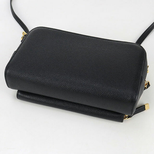 中古 ディオール 斜め掛け ショルダーバッグ レディース ブランド Dior ディオール カロ ダブルポーチ レザー S7431UBAE ブラック バッグ USDCD95140011
