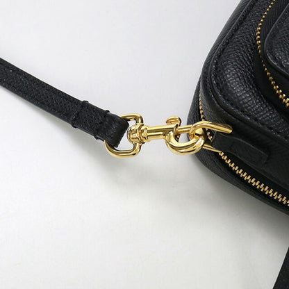 中古 ディオール 斜め掛け ショルダーバッグ レディース ブランド Dior ディオール カロ ダブルポーチ レザー S7431UBAE ブラック バッグ USDCD95140011