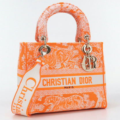 中古 ディオール ハンドバッグ レディース ブランド Dior レディ D-ライト ミディアム オレンジ バッグ USDCD96108011
