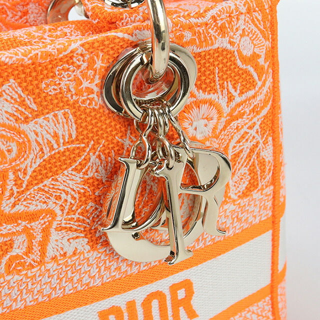 中古 ディオール ハンドバッグ レディース ブランド Dior レディ D-ライト ミディアム オレンジ バッグ USDCD96108011