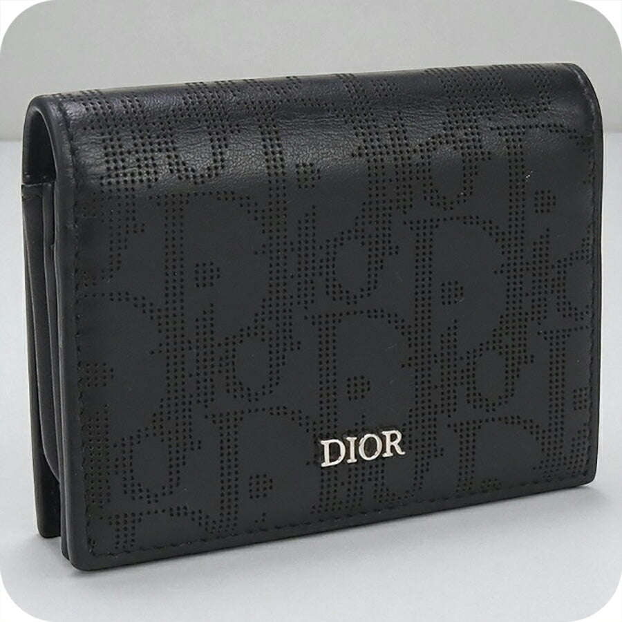 中古 ディオール カードケース メンズ ブランド Dior ビジネスカードホルダー ブラック 財布 USDCD96368011