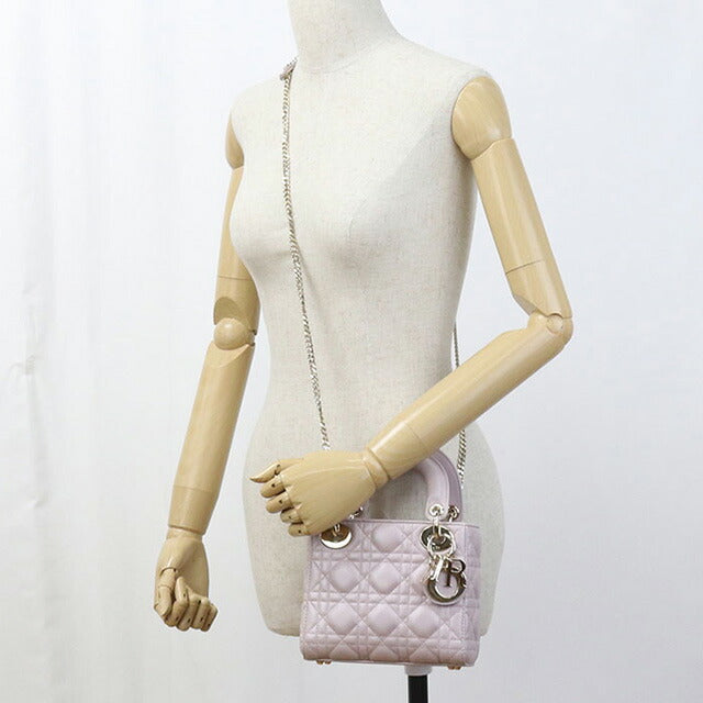 中古 ディオール ハンドバッグ レディース ブランド Dior レディディオール ミニ ピンク バッグ USDCD96576011