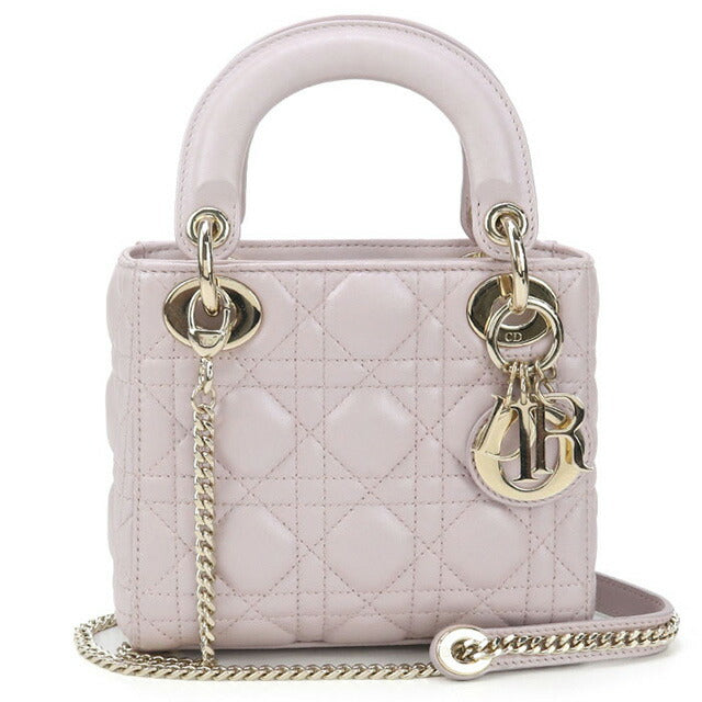 中古 ディオール ハンドバッグ レディース ブランド Dior レディディオール ミニ ピンク バッグ USDCD96576011