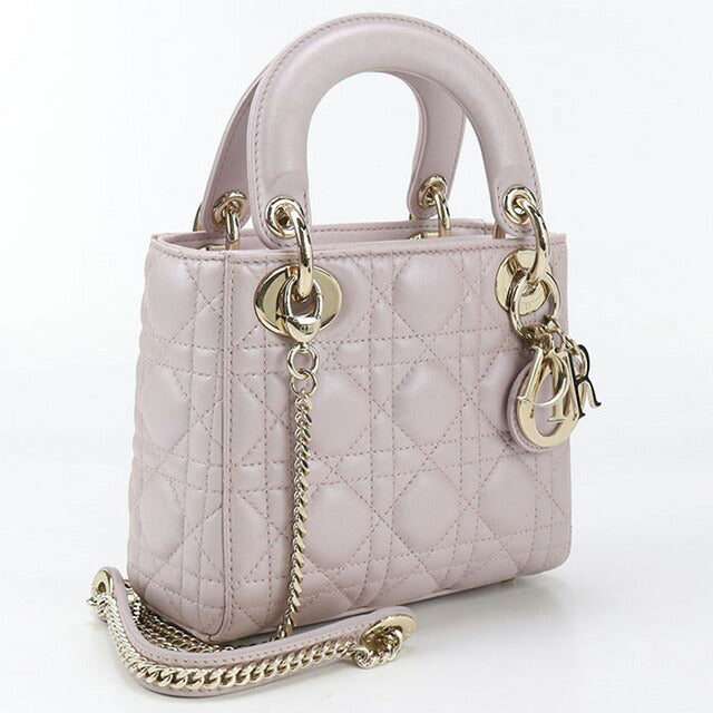 中古 ディオール ハンドバッグ レディース ブランド Dior レディディオール ミニ ピンク バッグ USDCD96576011