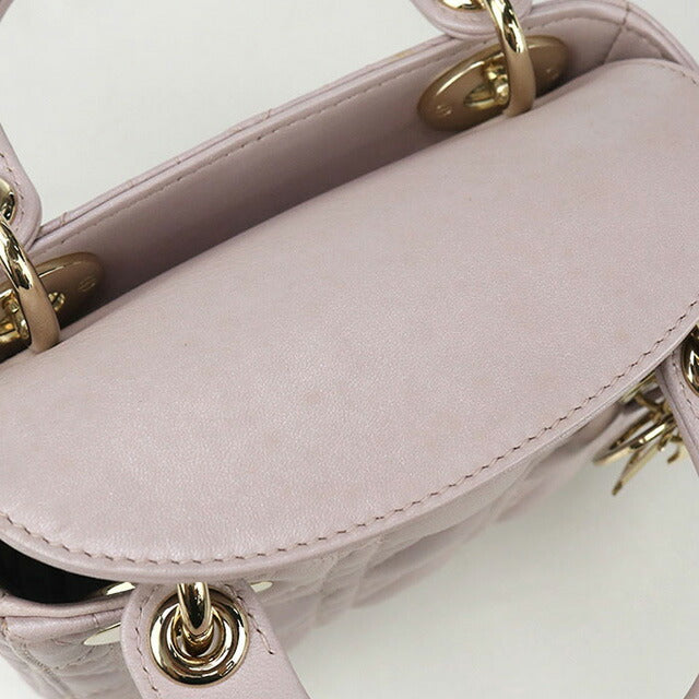 中古 ディオール ハンドバッグ レディース ブランド Dior レディディオール ミニ ピンク バッグ USDCD96576011