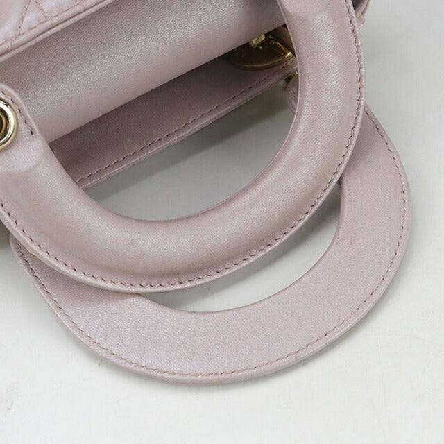 中古 ディオール ハンドバッグ レディース ブランド Dior レディディオール ミニ ピンク バッグ USDCD96576011