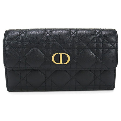 中古 ディオール 長財布ニ折小銭入付き レディース ブランド Dior ディオール カロ Orchid ロングウォレット S5039 UWHC M900 ブラック USDCD96688011