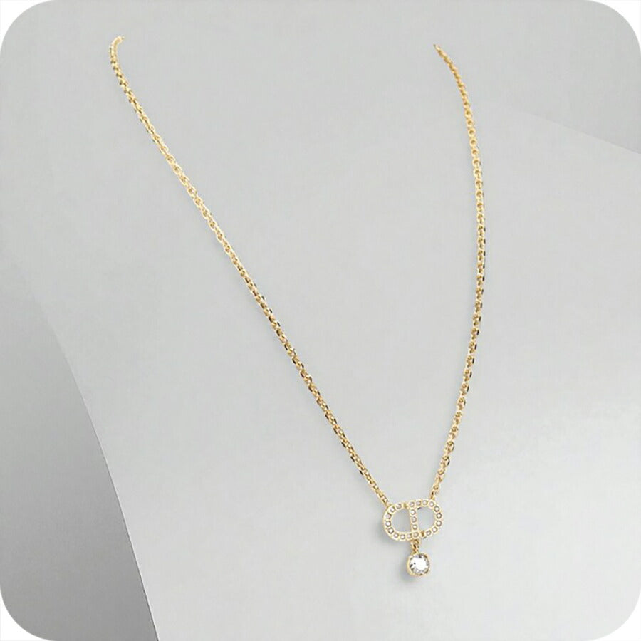 中古 ディオール ネックレス レディース ブランド Dior Petit CD N2890WOMCY D03S ゴールド アクセサリー USDCD96711011