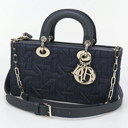 中古 ディオール ハンドバッグ レディース ブランド Dior レディ D-ジョイ ミディアム 2WAY M0540 ネイビー バッグ USDCD96715011