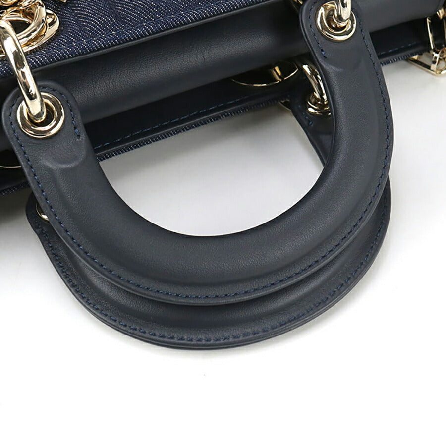 中古 ディオール ハンドバッグ レディース ブランド Dior レディ D-ジョイ ミディアム 2WAY M0540 ネイビー バッグ USDCD96715011