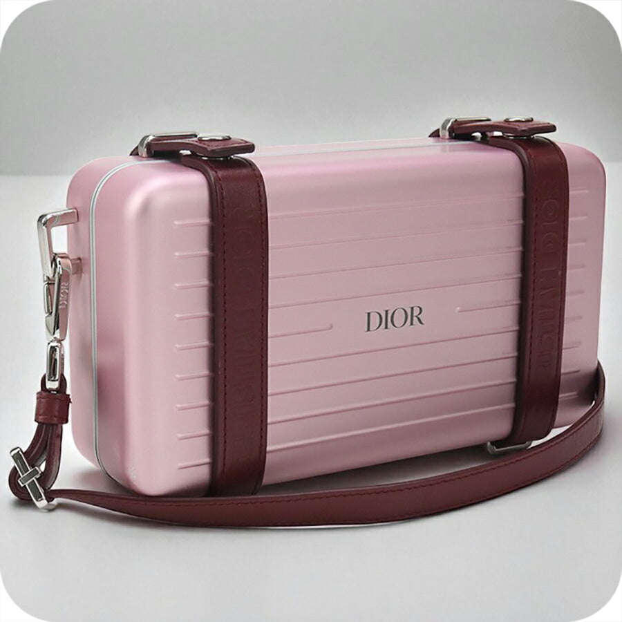 中古 ディオール 斜め掛け ショルダーバッグ ユニセックス ブランド Dior リモワ パーソナル クロスボディバッグ ピンク バッグ USDCD96808011