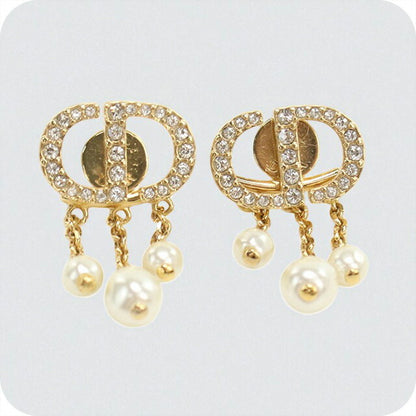 中古 ディオール ピアス レディース ブランド Dior プチ CD ゴールド アクセサリー USDCD96886011